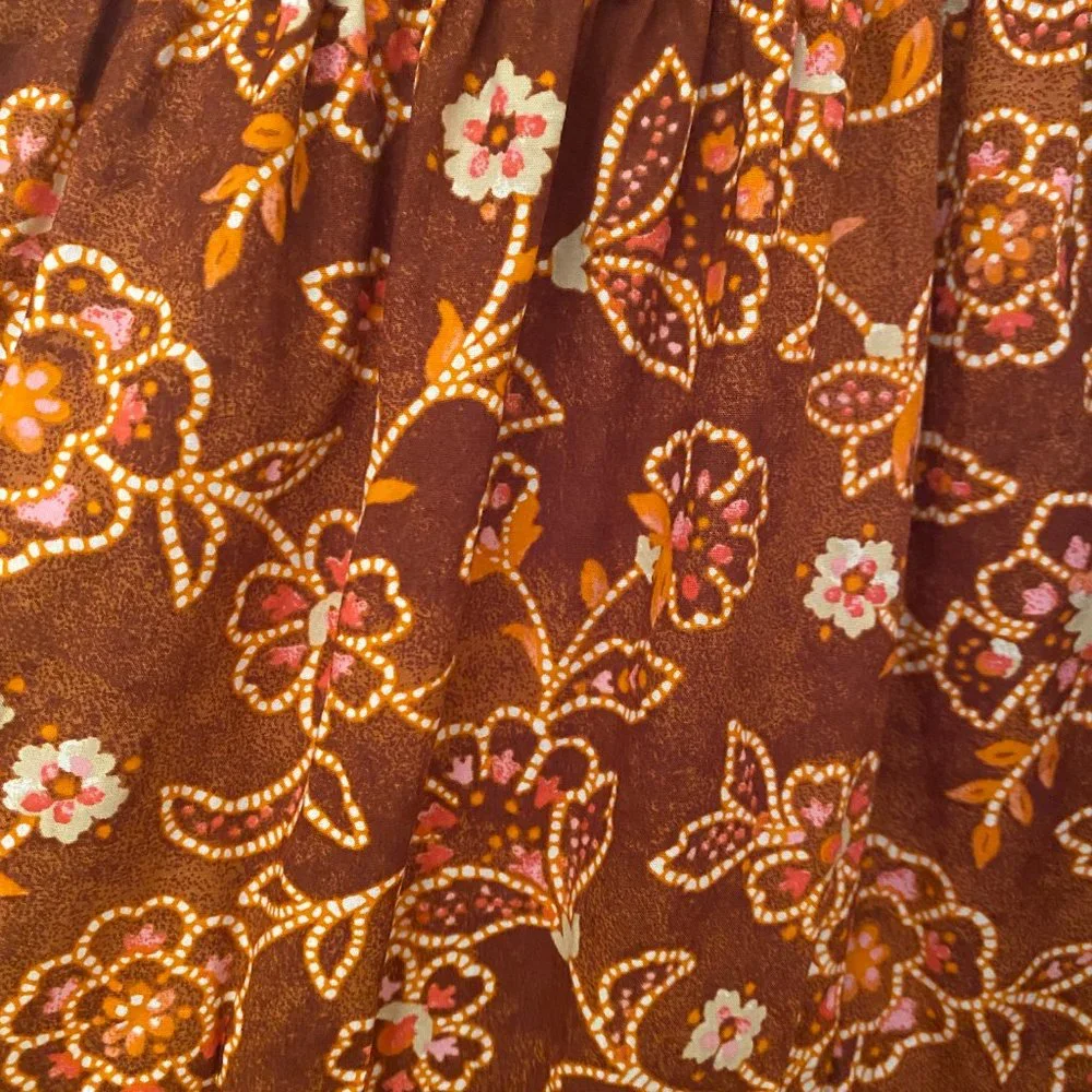 J. Crew Rust Floral Midi Skirt - Picture 4 of 5